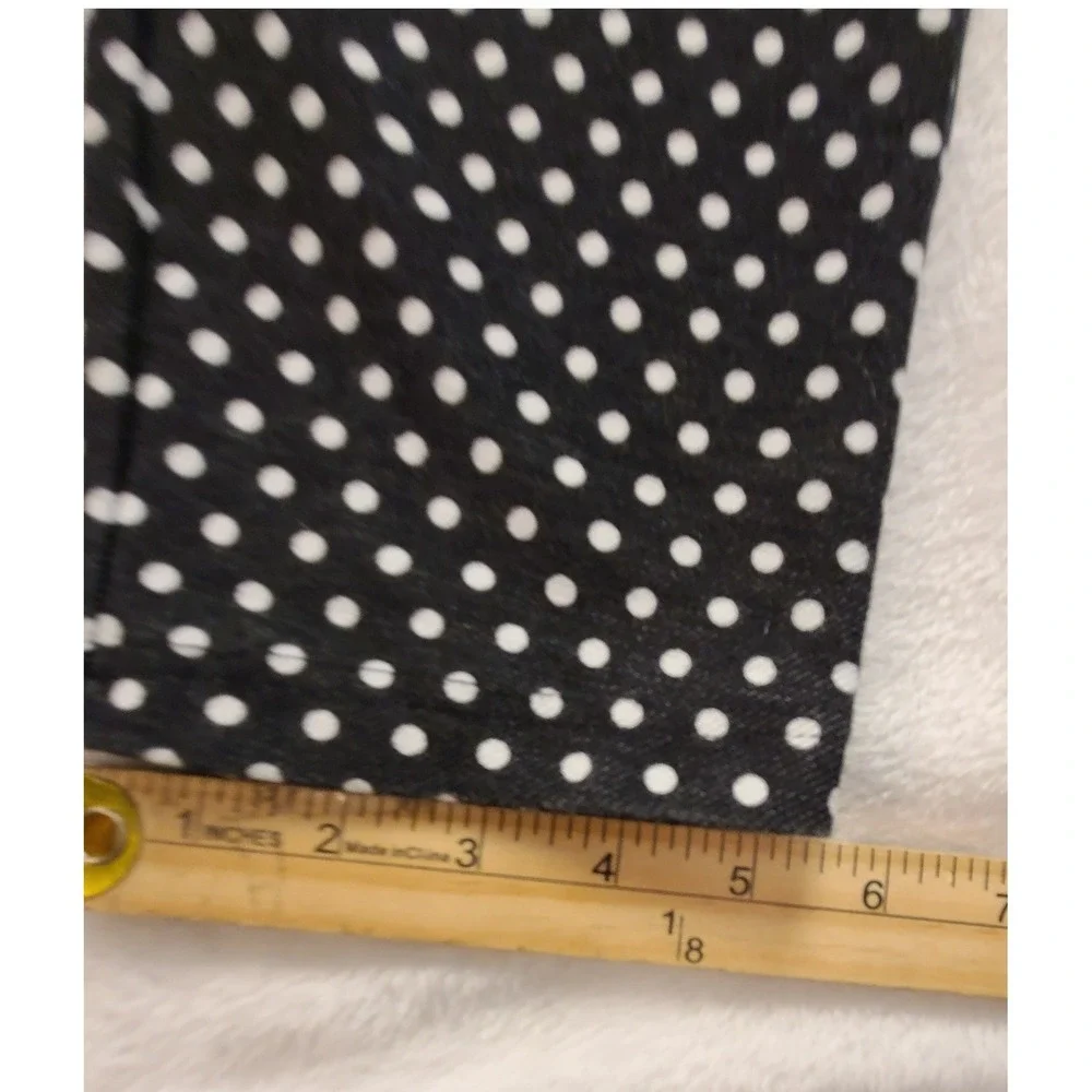 Michael‎ Kors Navy White Polka Dot Pull On Leggings Pants Women's Large Casual
